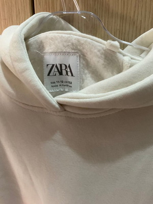 Zara sweatshirt new, white-cream, size 11-12 years