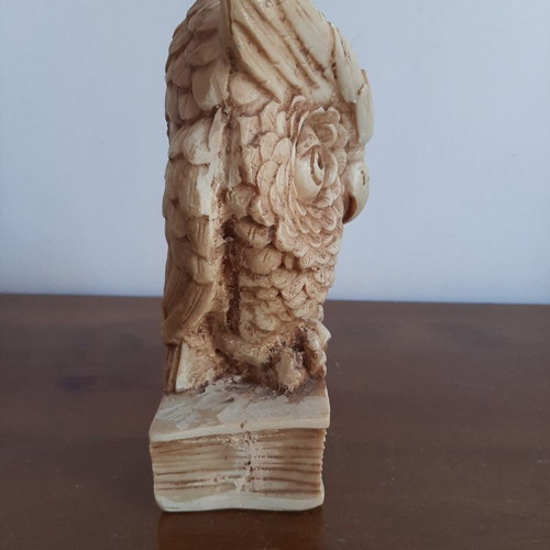 Marble Owl used decorative figurine 17 cm height