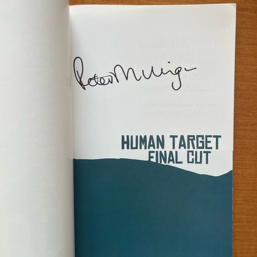 Human Target Final Cut signed by Peter Milligan like new