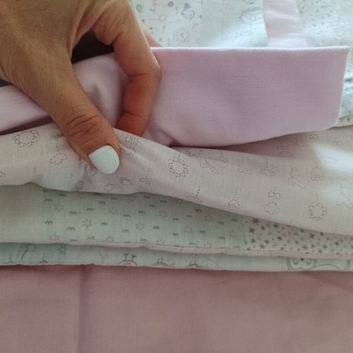 Nef Nef Crib Sheets and Bumper Set of 4 Like New for Girls