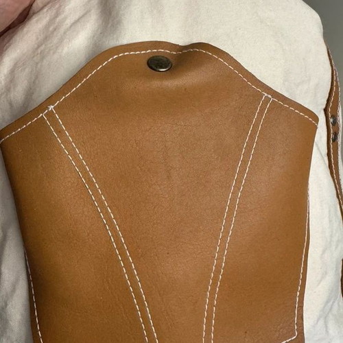 Shoulder backpack bag new, beige and brown