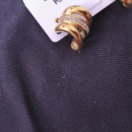 Earrings gold and silver, new, surgical steel
