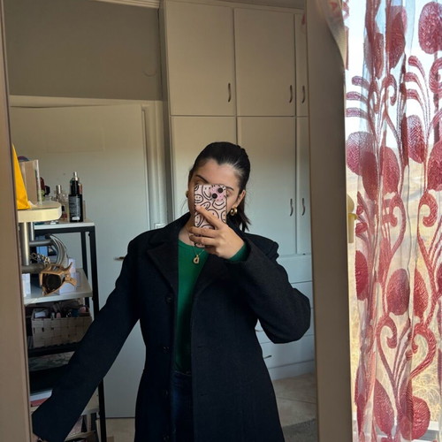 Black coat used, size S
