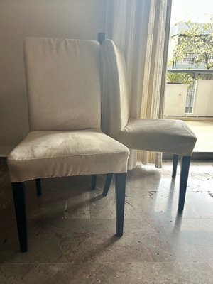 IKEA Henriksdal chairs used, set of 4 beige with extra covers
