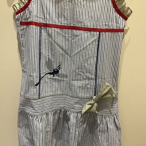Sam 0-13 Girls' Dress size 14 like new, white with blue stripes