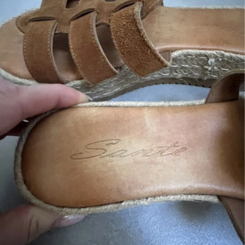 Sante brown platform sandals like new