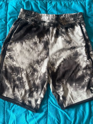 Abercrombie kids' bermuda shorts used, size 11-12, black and white