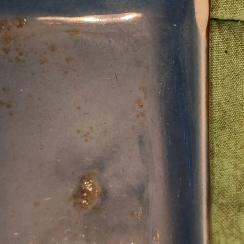 Porcelain plate blue like new with small chip on edge