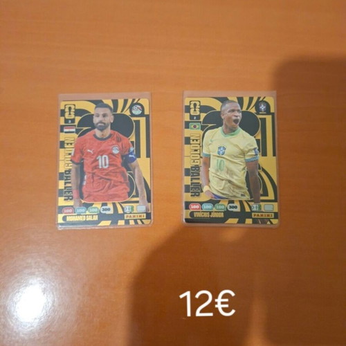 Panini football trading cards with protective sleeves