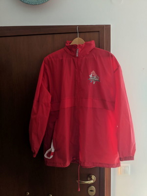 B&C Red Windbreaker Cycling Jacket New Size M