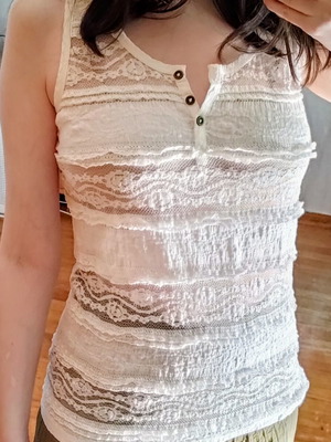 Boho top H&M like new, white lace romantic style
