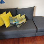 Black canapé with storage, 2m length