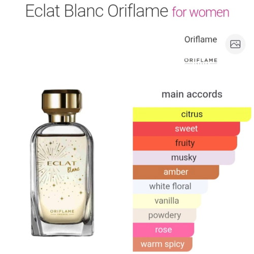 Oriflame Eclat Blanc EDT 50 ml like new, limited edition