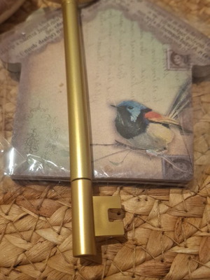 Magnetic post it note block with pen new