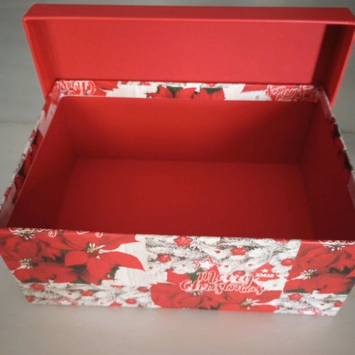 Christmas box new made of pressed paper