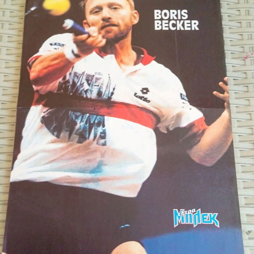 Boris Becker collectible poster from Bleck 90s new condition 30x21