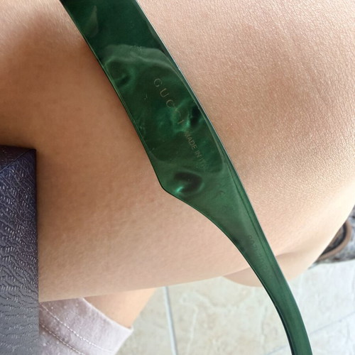Gucci sunglasses used, black and green