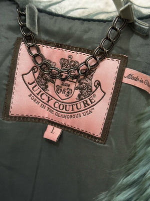 Juicy Couture αμάνικο faux γουνάκι σαν καινούργιο, πράσινο, μέγεθος L