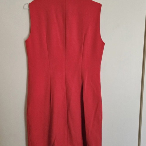 Morgan de Toi sleeveless blazer dress, coral red, size 40 M-L