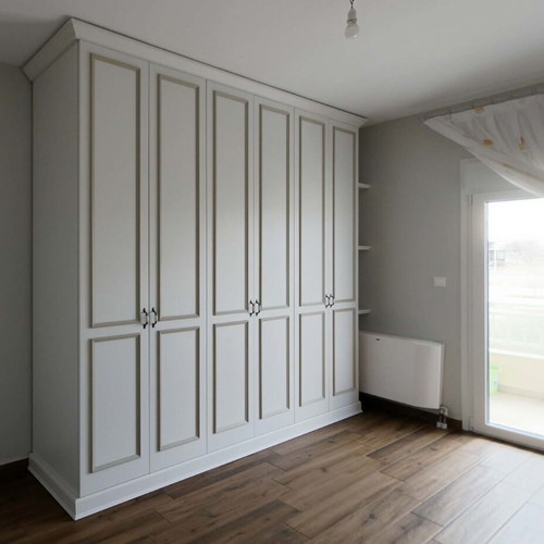 Off-White lacquered wardrobe like new, Mobili Italiani
