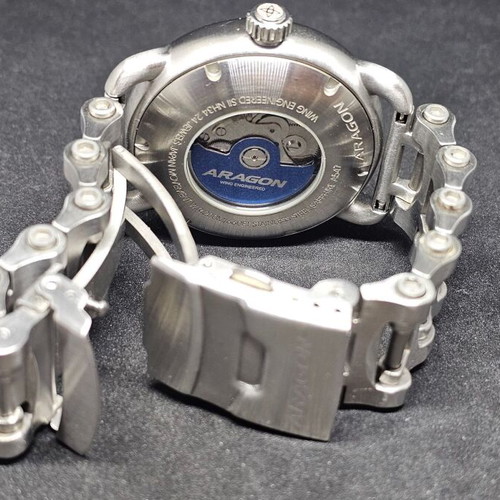 Aragon Millipede GMT watch purple full set like new