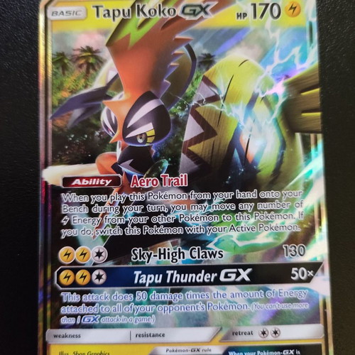 Pokemon Tapu Koko GX 47/145 from Guardians Rising 2017 new