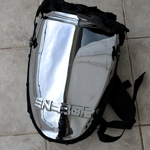 Energie backpack daily use like new, silver mirror design (~15L)