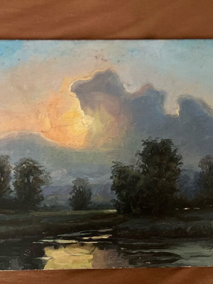 Old handmade painting used