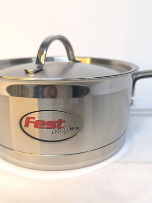 Fest 18/10 stainless steel saucepan with lid new