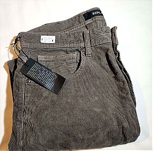 Αυθεντικό REPLAY ανδρικό παντελόνι κοτλέ καφέ, καινούριο με ετικέτα, κάνει και για δώρο, μέγεθος M.