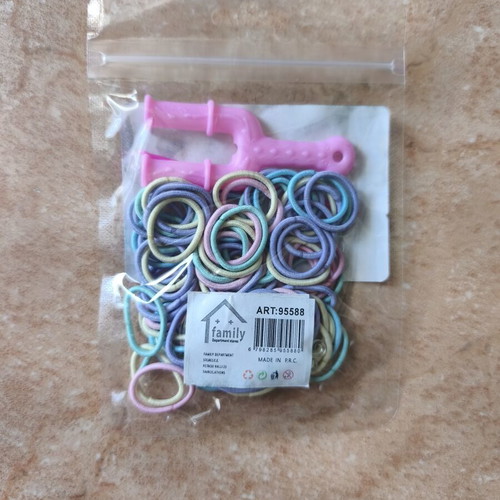 Set of four DIY loom bands for crafts and accessories