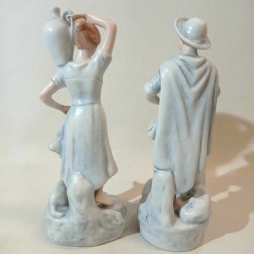 Pair of prewar Royal Dux porcelain figurines used