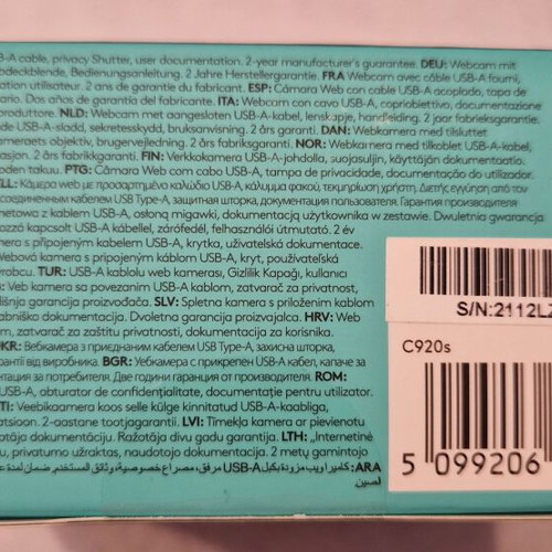 Logitech C920s Pro HD Webcam new, sealed in box