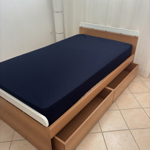Neoset bed one and a half with mattress and 2 drawers like new