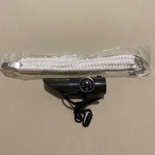 Survival whistle and rope bracelet new