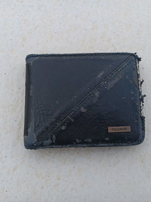 Pull&Bear black wallet used with wear
