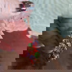 Комплект от кубичен цирконий нов, цветен, с верижка от неръждаема стомана