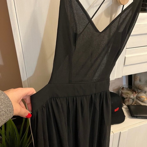 Maxi dress black backless small new