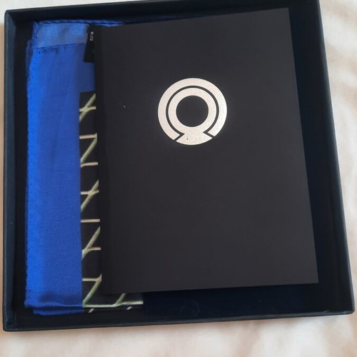 Silk collectible scarf, original box, made in Greece