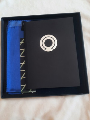 Silk collectible scarf, original box, made in Greece