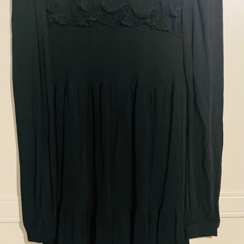 Valentino Red dress black with lace like new, size M