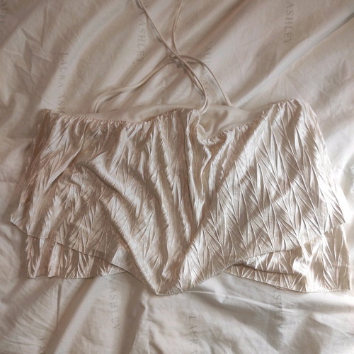 Blouse short with tie beige, size S