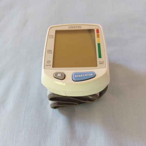 Sanitas wrist blood pressure monitor used