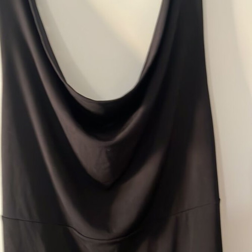 Black dress size S like new with draped neckline and back design