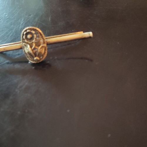 Tie clip gold-plated silver 800 like new