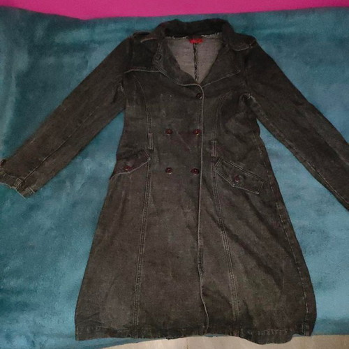 Denim coat Miss Denim XL like new, charcoal faded black