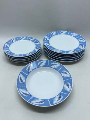 Royal porcelain serving plates set of 13 used