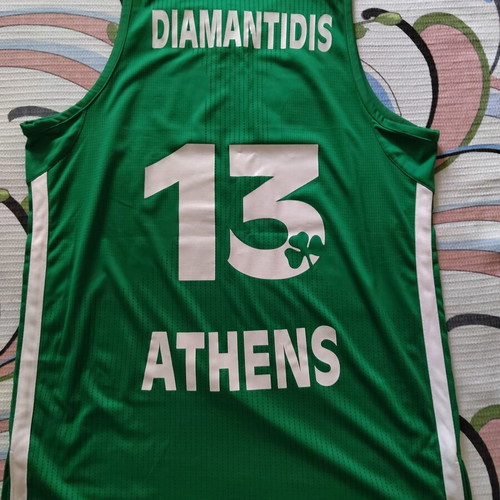 Panathinaikos Basketball Jersey 2011-12 Dimitris Diamantidis #13 Adidas Authentic 3XL