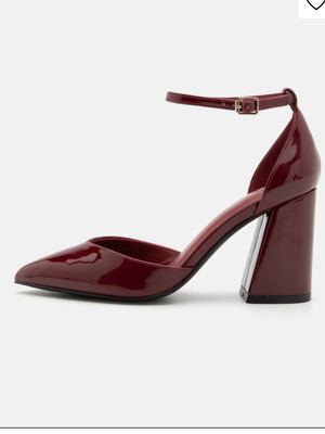 Burgundy pumps new, size 44, eco leather