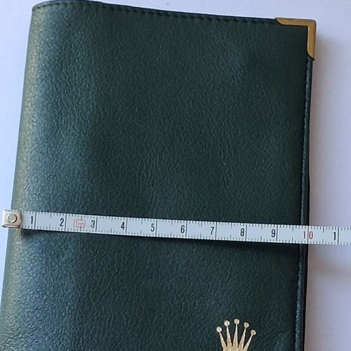 Leather agenda wallet Rolex used, green